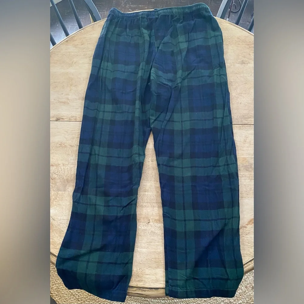 Polo‎ Ralph Lauren Men’s Sz L Green/Navy Plaid Flannel Loungewear Pant